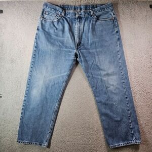 Levi's 505 Jeans Men 42 x29  Zip Fly Medium Wash Blue Denim‎